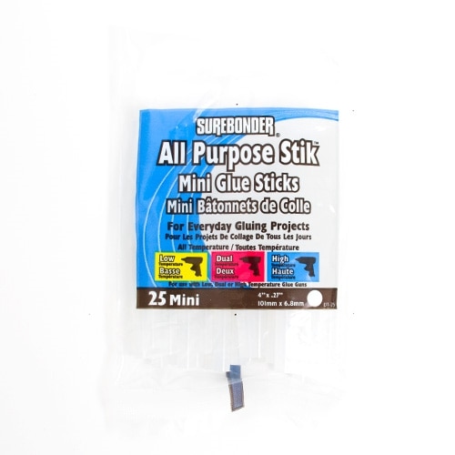 Adhesives/Glue, Art & School, Surebonder, Glue Sticks, Mini, All Temperature, 25 pack, 1937